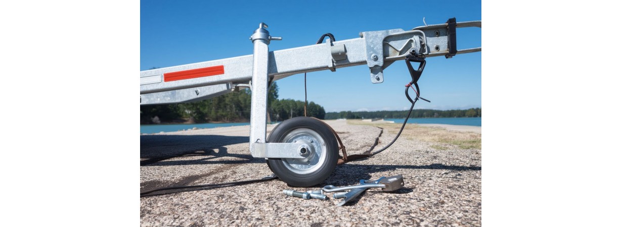 Опорное колесо для лодочного прицепа: выбор и установка