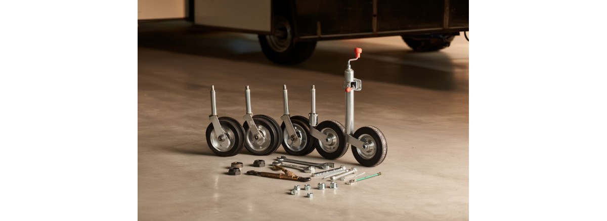 Опорное колесо для прицепа: виды и установка