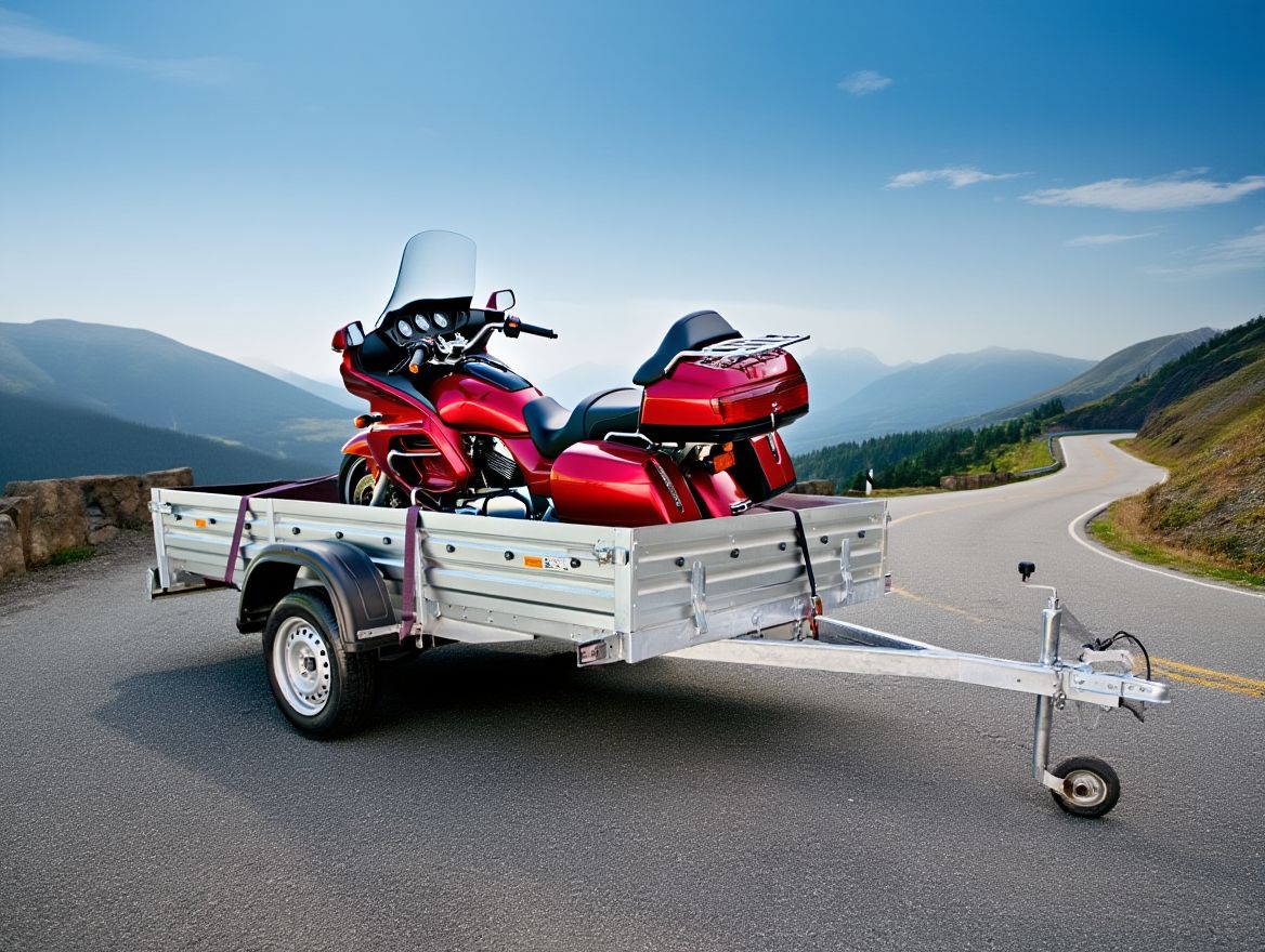 Перевозка мотоцикла на прицепе