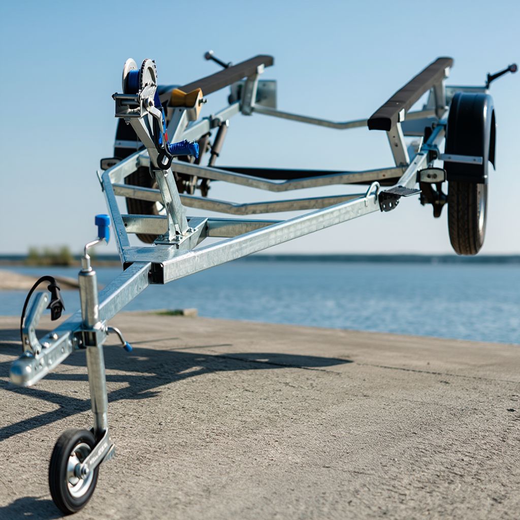 Лодочная лебедка на прицепе