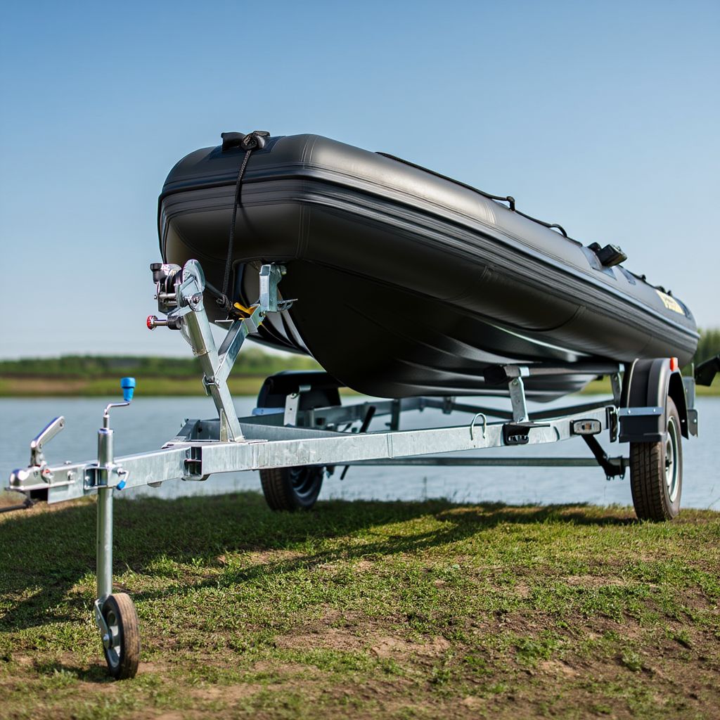 Прицеп Ромашка для лодок ПВХ, компактный и легкий для эксплуатации