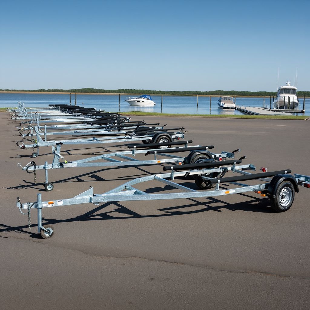 Различные типы прицепов для алюминиевых лодок