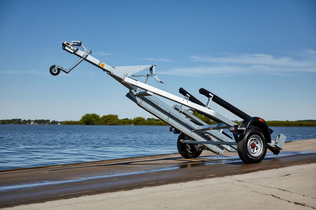 Работающий механизм самосвального прицепа в действии