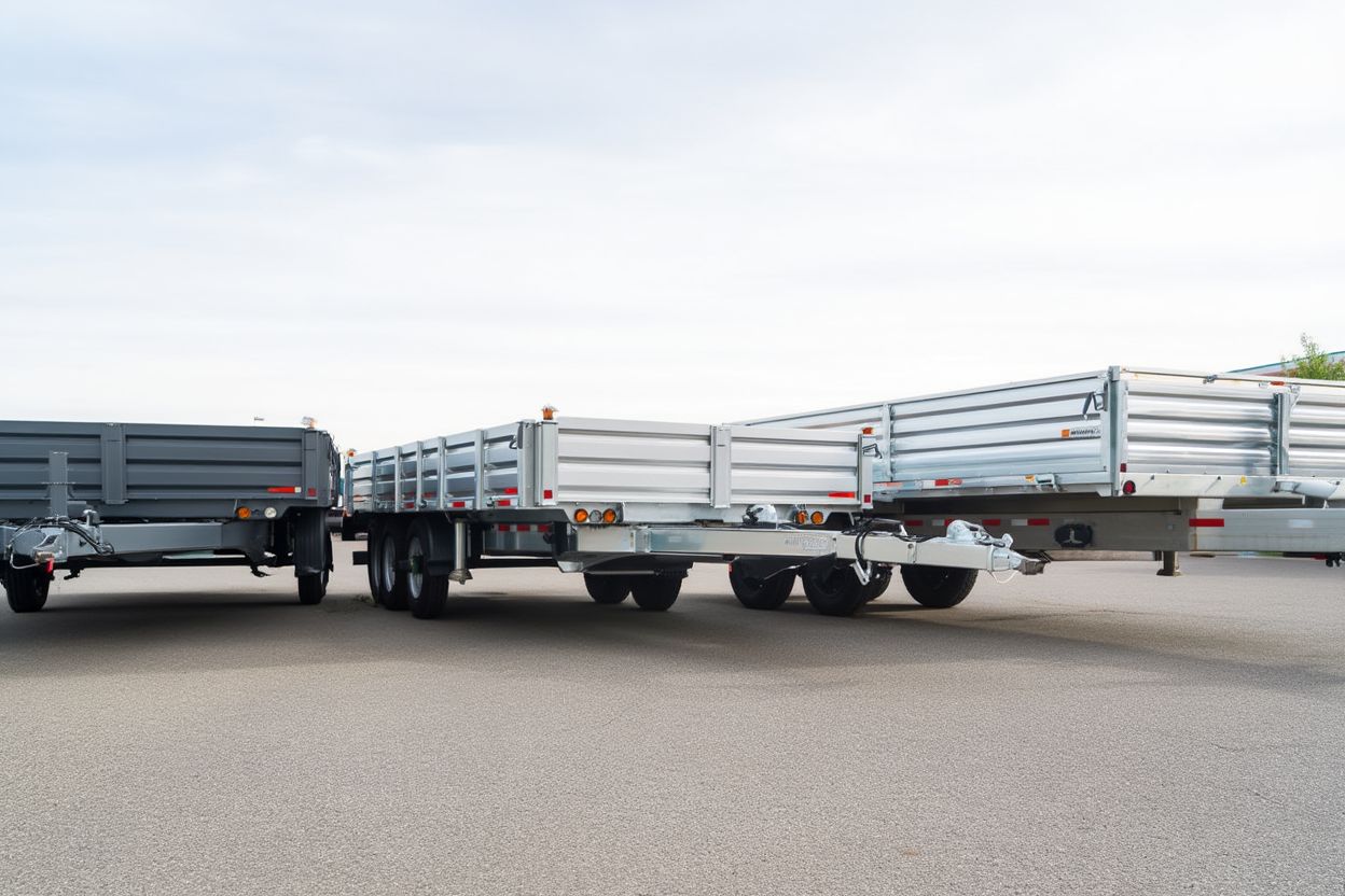 Сравнение разных моделей бортовых прицепов с откидными бортами