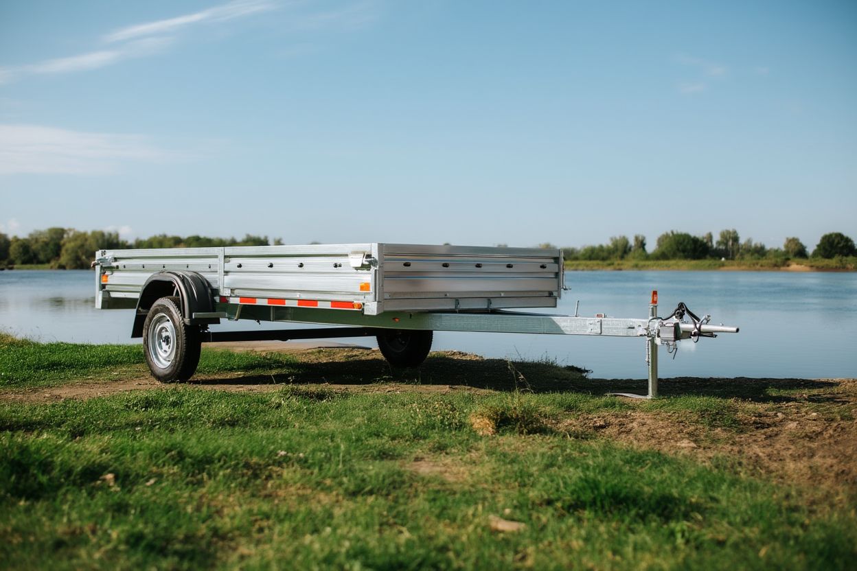 Бортовой прицеп МЗСА на реке