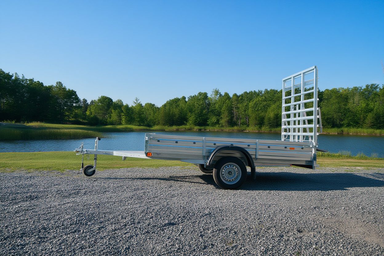 Бортовой прицеп для перевозки лодок ПВХ